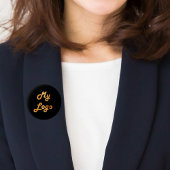 ブラック金ゴールドカスタムロゴイメージ事業 缶バッジ