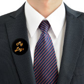 ブラック金ゴールドカスタムロゴイメージ事業 缶バッジ