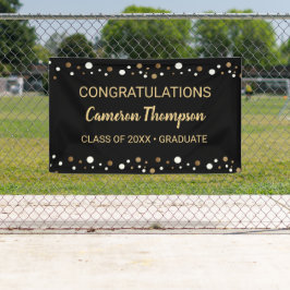 ブラック金ゴールドカスタム卒業祝い 横断幕