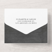 ブラック金ゴールドカップルMason Jars String Lights 結婚's オールインワン招待状 (裏面)