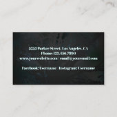 ブラック金ゴールドカドゥセウス記号メディカル 名刺 (裏面)