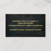 ブラック金ゴールドカドゥセウス記号メディカル 名刺 (裏面)