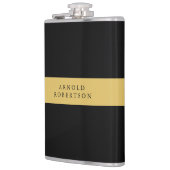 ブラック金ゴールドカラープロフェッショナルトレンディーミニマリスト フラスク (左)