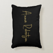 ブラック金ゴールドカラープロフェッショナルトレンディー書道 アクセントクッション (正面(垂直))