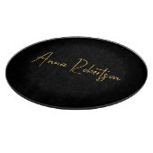 ブラック金ゴールドカラープロフェッショナルトレンディー書道 カッティングボード (角)