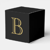 ブラック金ゴールドカラーモノグラムプロフェッショナル書道 フェイバーボックス (裏面サイド)