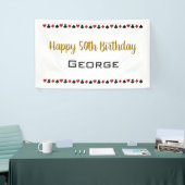 ブラック金ゴールドカードスイーツラスベガスカジノ誕生日 横断幕 (トレードショー)