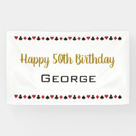 ブラック金ゴールドカードスイーツラスベガスカジノ誕生日 横断幕