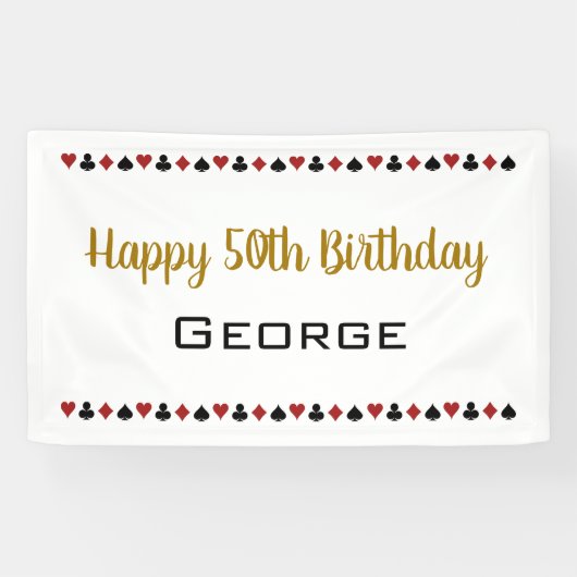 ブラック金ゴールドカードスイーツラスベガスカジノ誕生日 横断幕 (横)