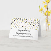 ブラック金ゴールドガールフレンド卒業 カード (黄色い花)