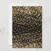 ブラック金ゴールドキッズガール3rd誕生日パーティー 招待状 (裏面)