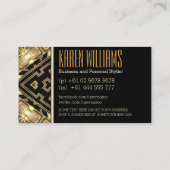 ブラック金ゴールドギャツビー女神スタイリスト名刺 名刺 (裏面)