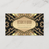ブラック金ゴールドギャツビー女神スタイリスト名刺 名刺 (正面)