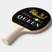 ブラック金ゴールドクラウンテーブルテニスクイパーソナライズされたーン 卓球ラケット (正面アングル)