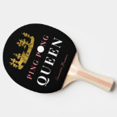 ブラック金ゴールドクラウンテーブルテニスクイパーソナライズされたーン 卓球ラケット (横)
