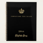 ブラック金ゴールドクラウン名年事業 プランナー手帳 (正面)