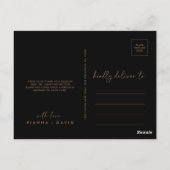 ブラック金ゴールドクラシックサンキュー ポストカード (裏面)