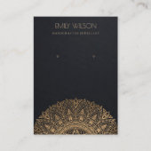 ブラック金ゴールドクラシックマ華美ダライヤリングディスプレイ 名刺 (正面)
