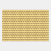 ブラック金ゴールドクリスマスパターン ラッピングペーパーシート (正面3)