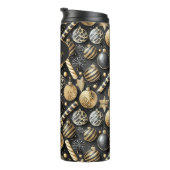 ブラック金ゴールドクリスマスパターン#12 ID1009 タンブラー (回転右)