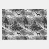 ブラック金ゴールドクリスマスパターン#13#29#33 ID1009 ラッピングペーパーシート (正面2)