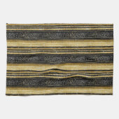 ブラック金ゴールドクリスマスパターン#28 ID1009 キッチンタオル (横)