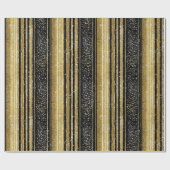 ブラック金ゴールドクリスマスパターン#28 ID1009 ラッピングペーパー (フラット)