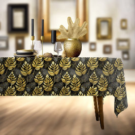ブラック金ゴールドクリスマスパターン#29 ID1009 テーブルクロス