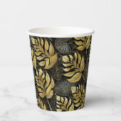 ブラック金ゴールドクリスマスパターン#29 ID1009 紙コップ (裏面)