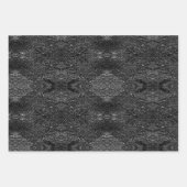 ブラック金ゴールドクリスマスパターン#2#8#32 ID1009 ラッピングペーパーシート (正面3)