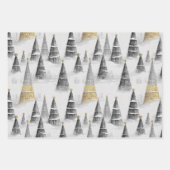 ブラック金ゴールドクリスマスパターン#2#8#32 ID1009 ラッピングペーパーシート (正面2)