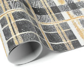 ブラック金ゴールドクリスマスパターン#2 ID1009 ラッピングペーパー (ロールコーナー)