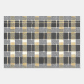 ブラック金ゴールドクリスマスパターン#7#10#33 ID1009 ラッピングペーパーシート (正面)