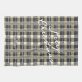 ブラック金ゴールドクリスマスパターン#7 ID1009 キッチンタオル (横)