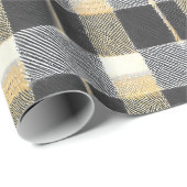 ブラック金ゴールドクリスマスパターン#7 ID1009 ラッピングペーパー (ロールコーナー)