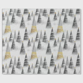 ブラック金ゴールドクリスマスパターン#8 ID1009 ラッピングペーパー (フラット)