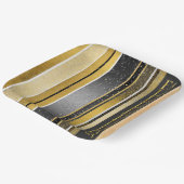 ブラック金ゴールドクリスマスファラパターン#27 ID1009 ペーパープレート (傾斜あり)