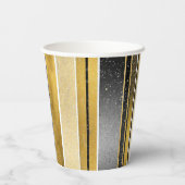 ブラック金ゴールドクリスマスファラパターン#27 ID1009 紙コップ (裏面)