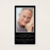 ブラック金ゴールドクロスフォトメモリアル祈りの言葉カード (正面)