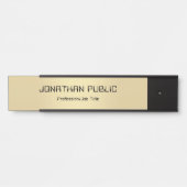 ブラック金ゴールドグラマラステンプレートエレガントモダン サインプレート (正面)