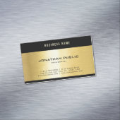 ブラック金ゴールドグラマーエレガントテンプレートプロフェッショナル マグネット名刺 (インサイチュ)