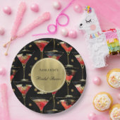 ブラック金ゴールドグラムドリンクブライダルシャワー ペーパープレート (パーティー)