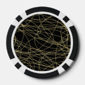 ブラック金ゴールドグリジー抽象芸術 ポーカーチップ (裏面)