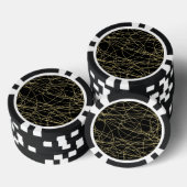 ブラック金ゴールドグリジー抽象芸術 ポーカーチップ (積み重ね)