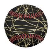 ブラック金ゴールドグリジー抽象芸術 野球ボール (裏面)