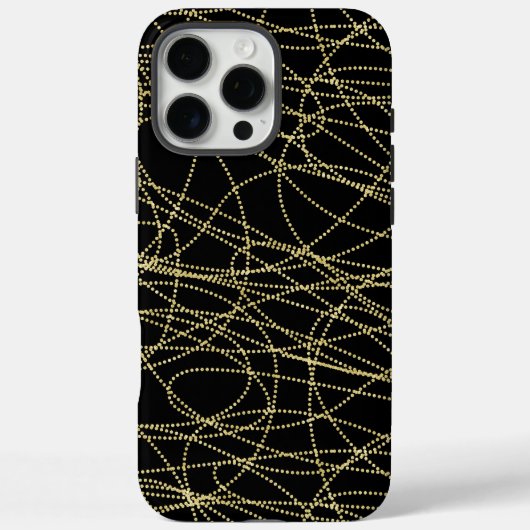 ブラック金ゴールドグリジー抽象芸術 Case-Mate iPhoneケース (裏面)
