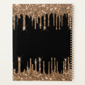 ブラック金ゴールドグリッターはモノグラム名2026 プランナー手帳 (裏面)