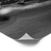 ブラック金ゴールドグリッターアゲ結婚ートのウェルカムサイン ポスター (角)