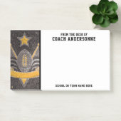 ブラック金ゴールドグリッターアメリカンサッカーコーチファーザー ポストイット (オフィス)