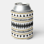ブラック金ゴールドグリッターエスニックパターン 缶クーラー (缶裏面)
